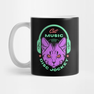 Cat Music Disc Jockey Mug